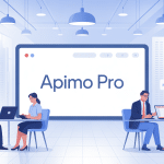 apimo pro agents immobiliers collaborant en espace lumineux