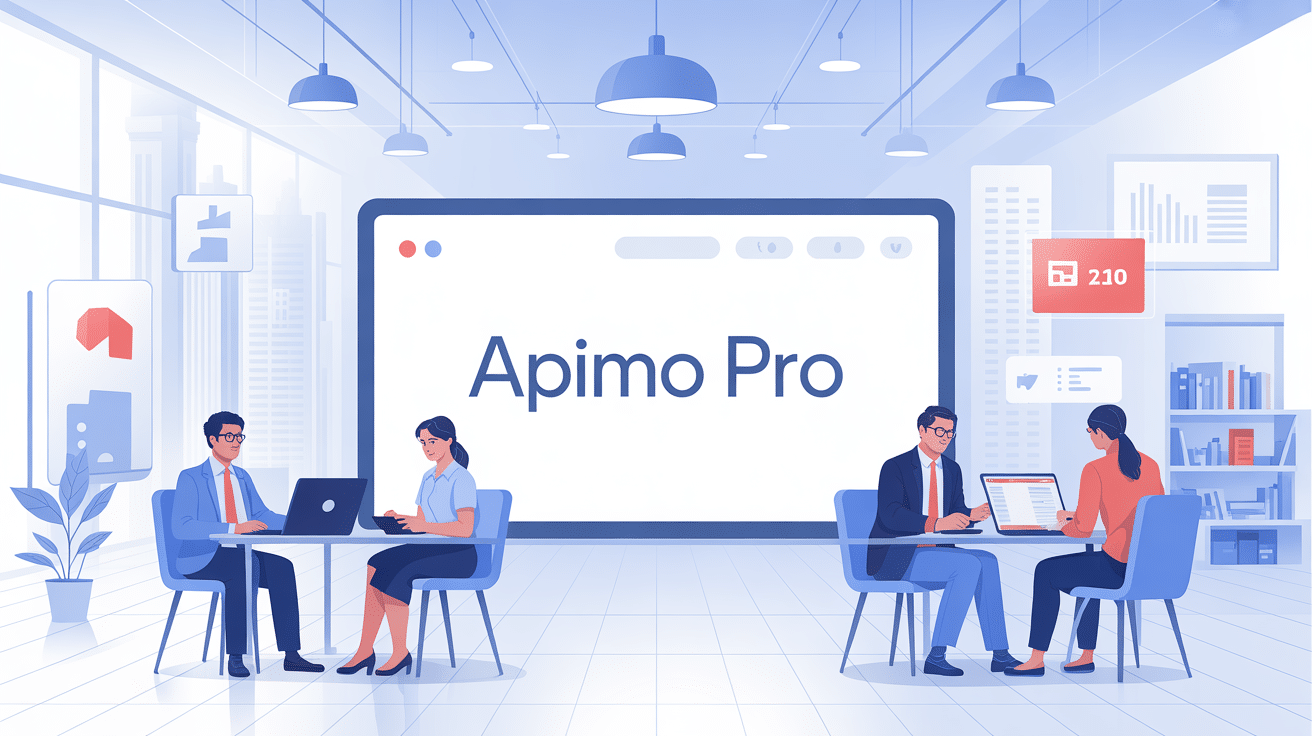 apimo pro agents immobiliers collaborant en espace lumineux