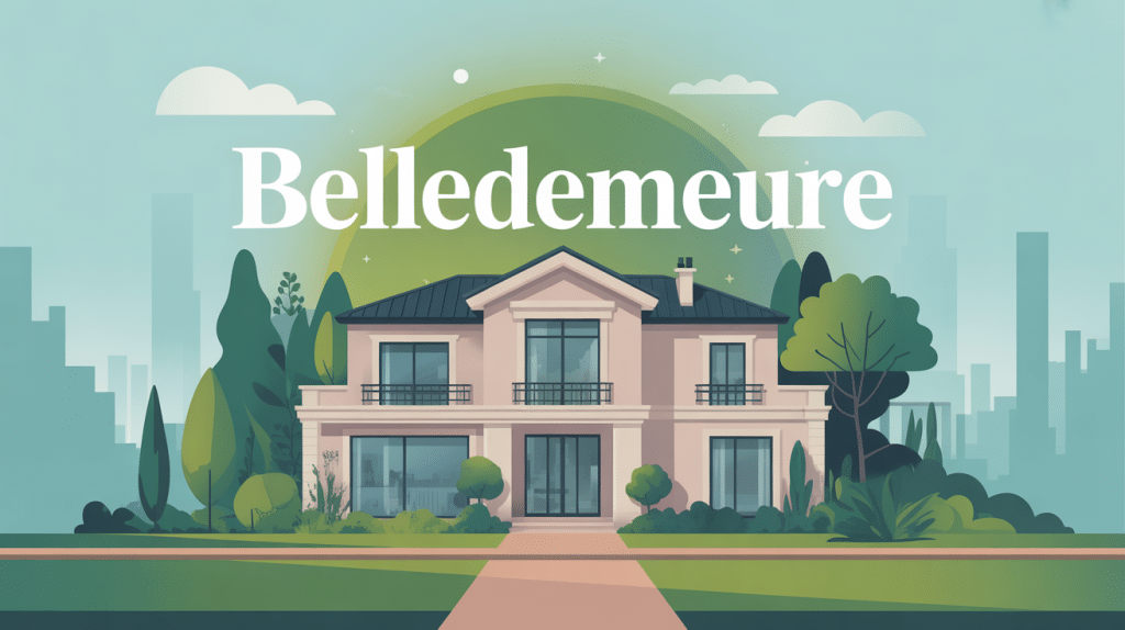Illustration de maison belledemeure moderne haut de gamme