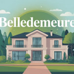 Illustration de maison belledemeure moderne haut de gamme
