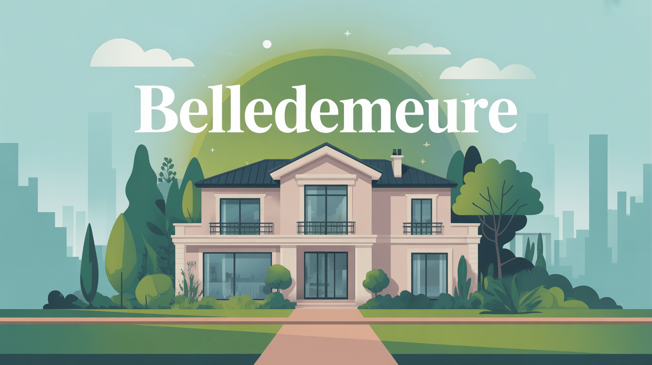 Illustration de maison belledemeure moderne haut de gamme