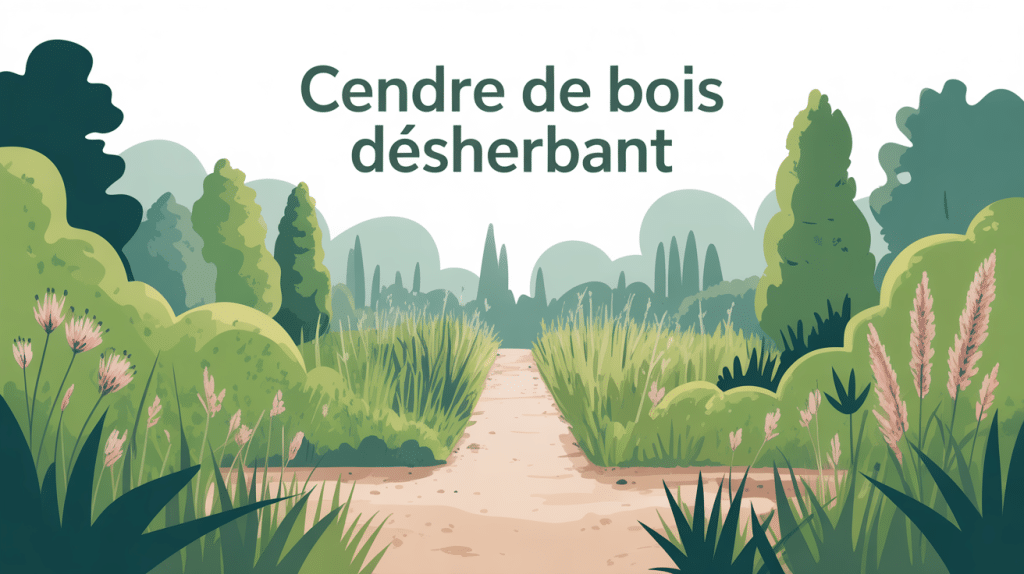 Vue jardin cendre de bois désherbant