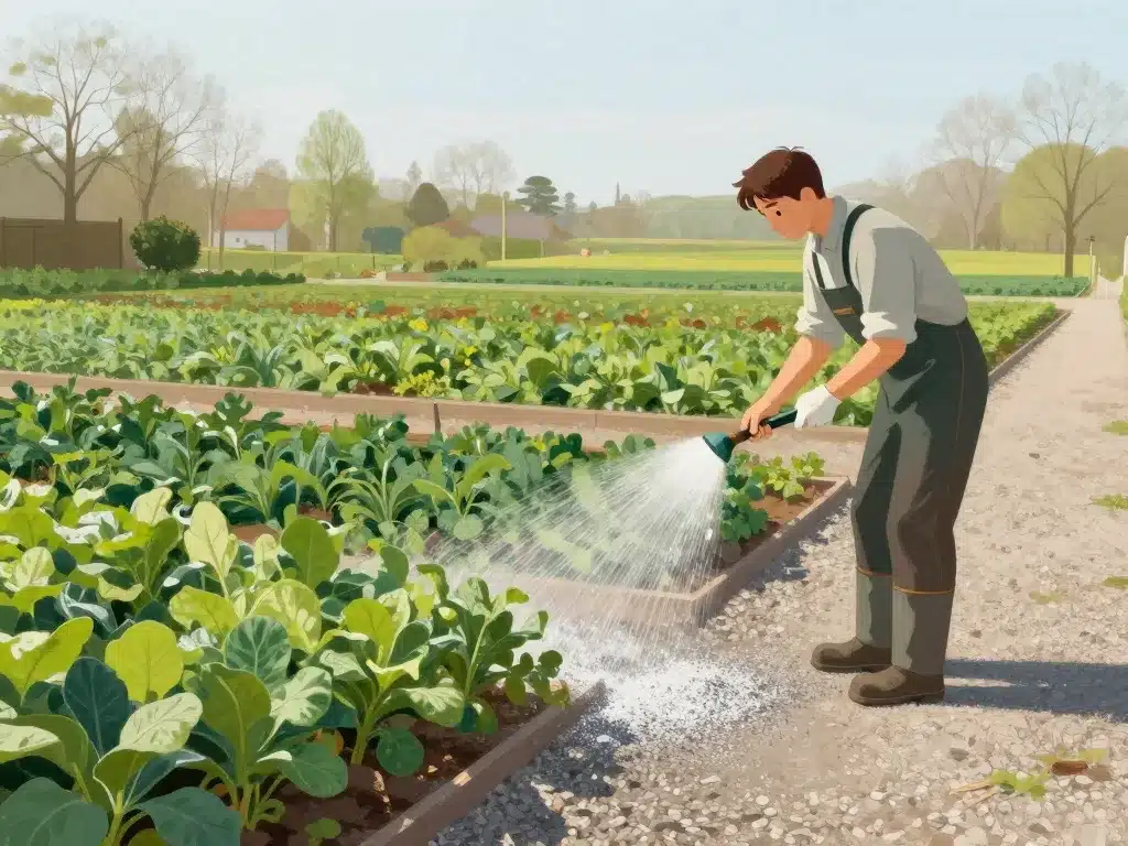 Illustration utilisation cendre de bois désherbant allée