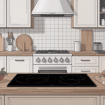 illustration chant de plan de travail cuisine moderne