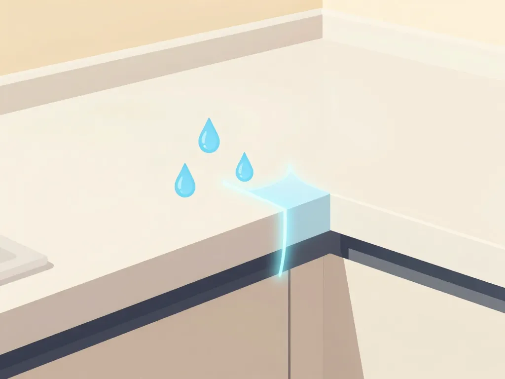 vue chant de plan de travail protection et esthétique