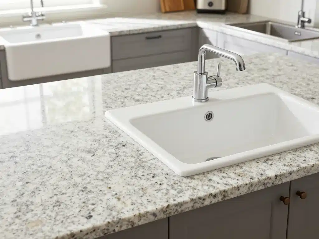 scene produits evier sous plan de travail differents materiaux