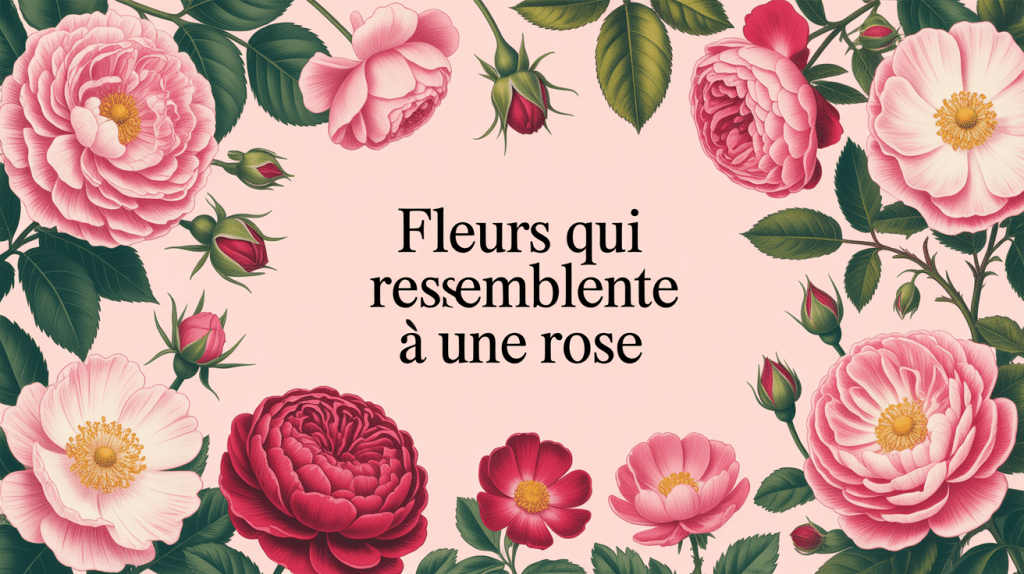 composition fleurs qui ressemblent à une rose