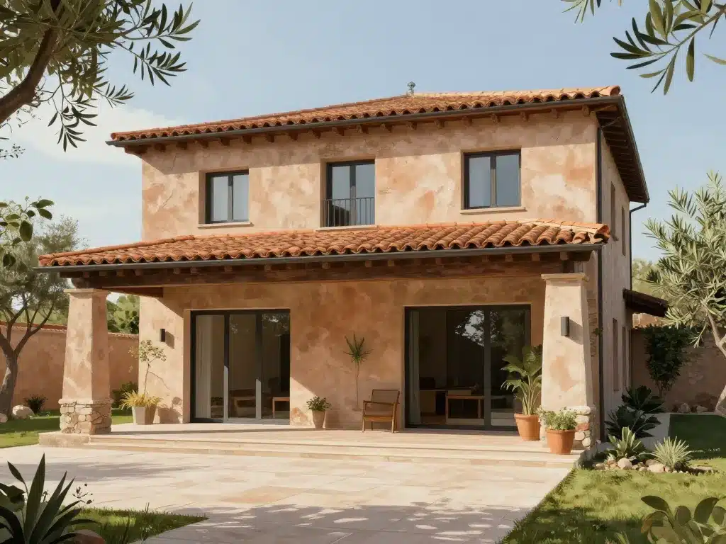 Maisons italiennes moderne loggia terrasse