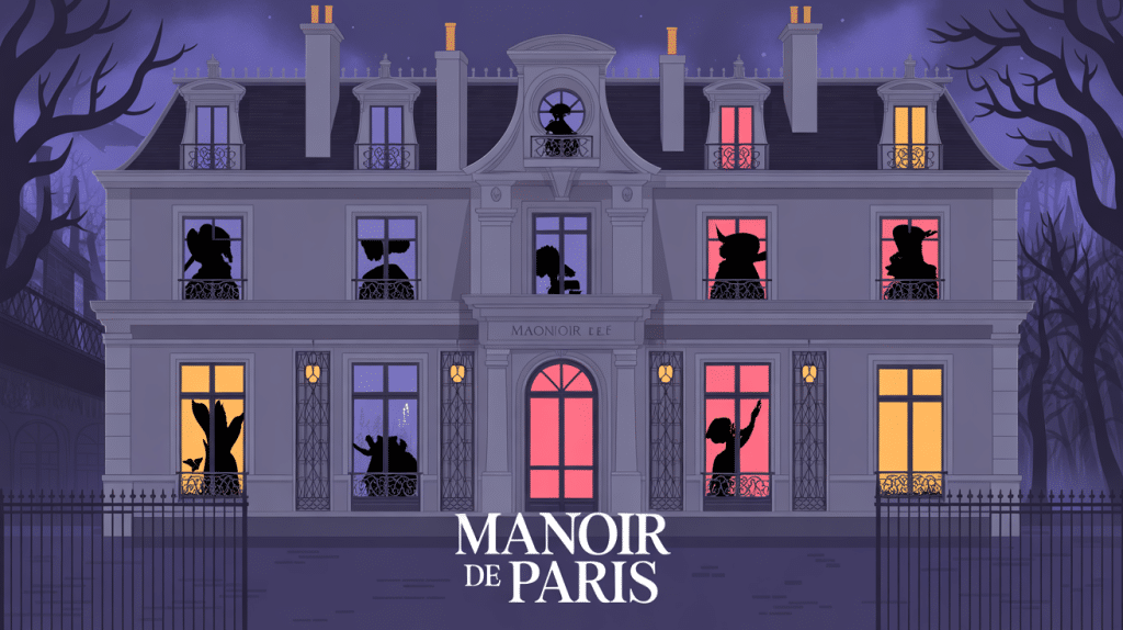 façade manoir à Paris atmosphère sombre