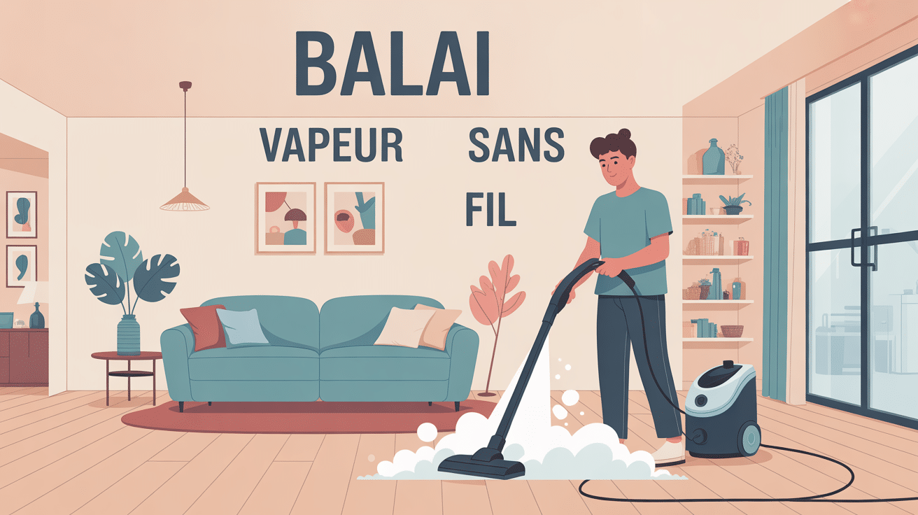 meilleur balai vapeur sans fil utilisé dans un salon propre