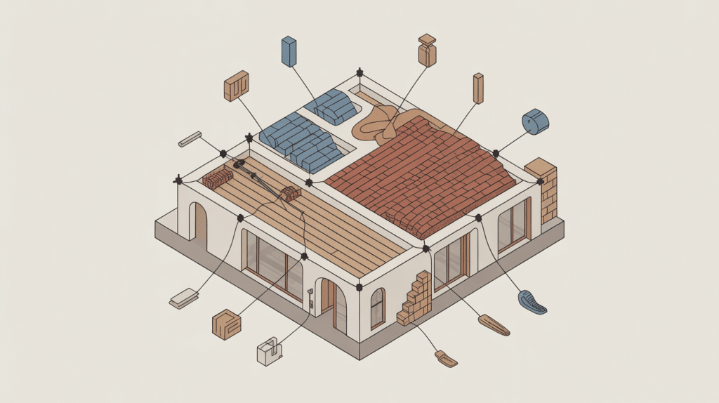 noue de toiture schéma technique illustration vectorielle