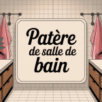 patere salle de bain alignée moderne avec serviettes