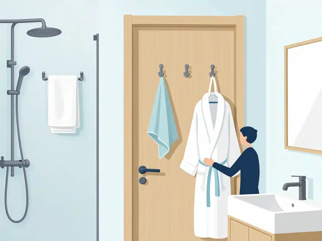 patere salle de bain organisation crochet serviette