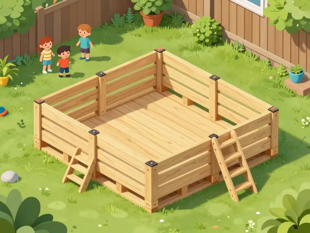 Piscine sur palette sécurisée enfants et réglementation