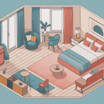 plan chambre illustration isométrique meubles