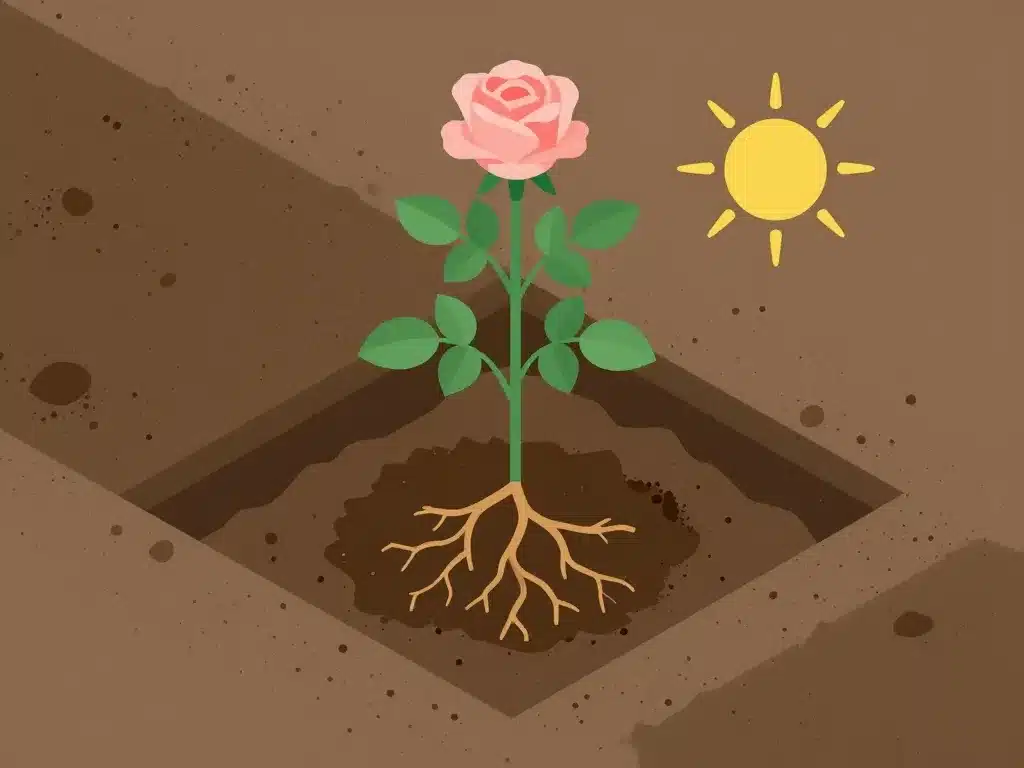 plantation rosa super star diagramme sol exposition soleil