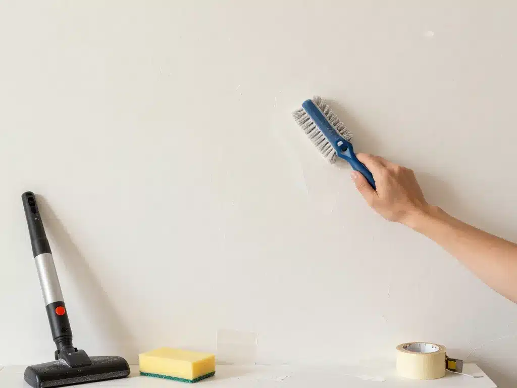 Préparer mur pour peinture sur crepis interieur