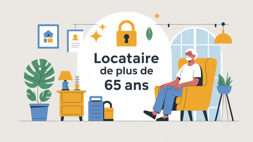 Illustration locataire de plus de 65 ans serein sécurité logement
