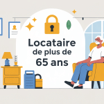 Illustration locataire de plus de 65 ans serein sécurité logement