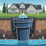 illustration fonctionnement puisard pvc sous pelouse maison