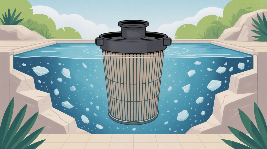 illustration changement sable filtre piscine coupe filtration