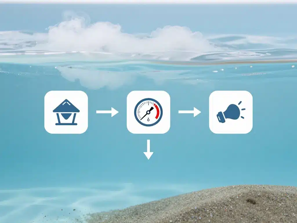 concept diagram quand changer sable filtre piscine signes et symptômes