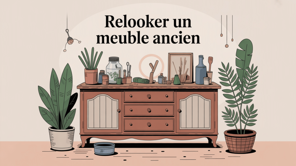 Relooker un meuble ancien, buffet transformé, atelier créatif