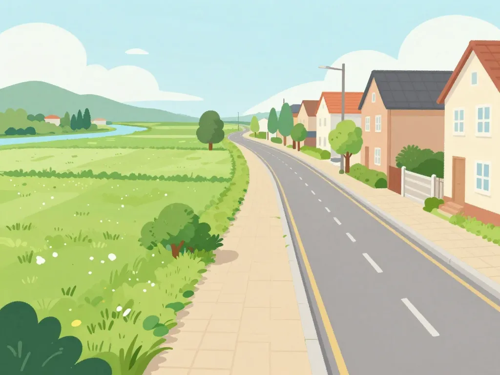 image symbolique rue des prés chemin rural devenu urbain