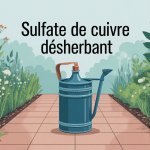 Sulfate de cuivre desherbant sur allées et mousses