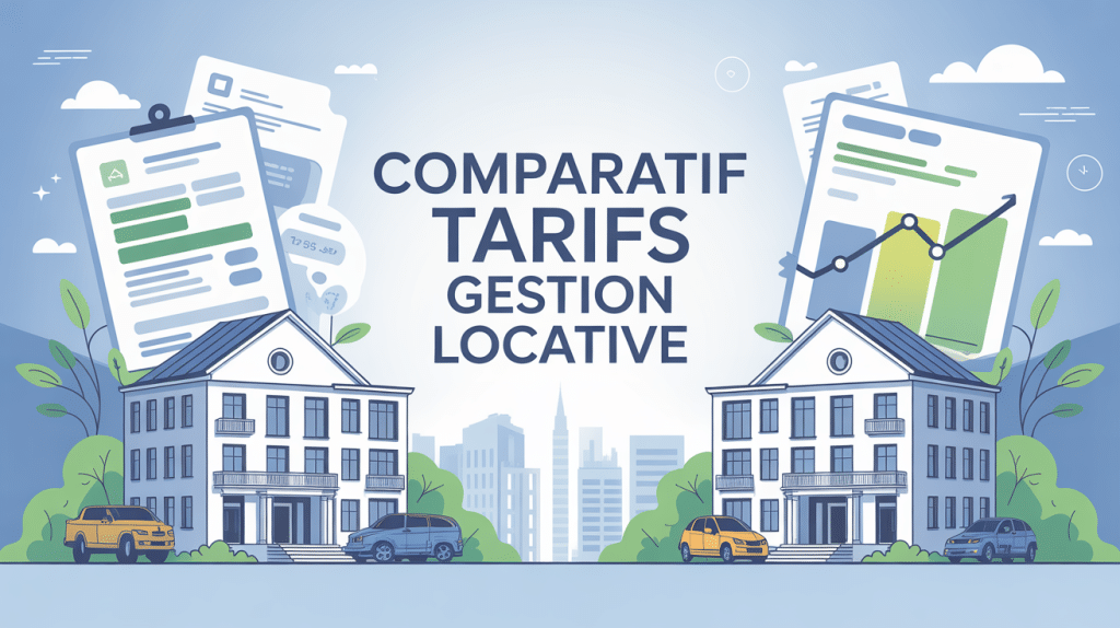 Comparatif graphique des tarifs gestion locative en immobilier