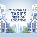 Comparatif graphique des tarifs gestion locative en immobilier