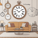 tic tac horloge mise en valeur dans un salon familial deco vintage