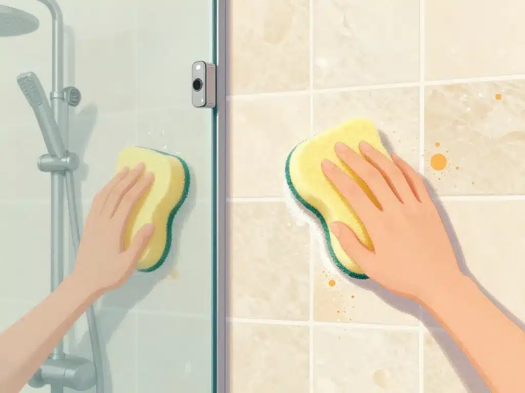 Nettoyage trace orange douche sans abîmer