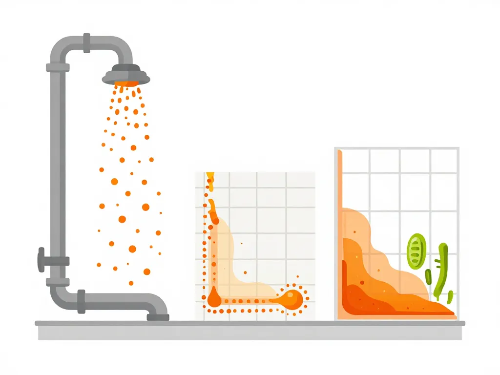 Diagramme causes trace orange douche