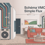 vmc simple flux schéma global maison