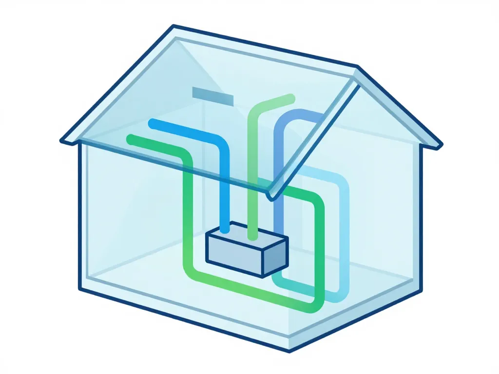 vmc simple flux schéma circulation air