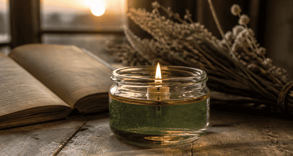 comment faire une bougie sans cire dans un pot en verre avec huile