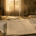 décomptes de charges locatives sur table ensoleillée