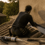 etancheite d'un toit contre un mur pose solin zinc