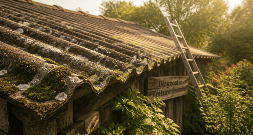 éverite toiture ancienne vue jardin