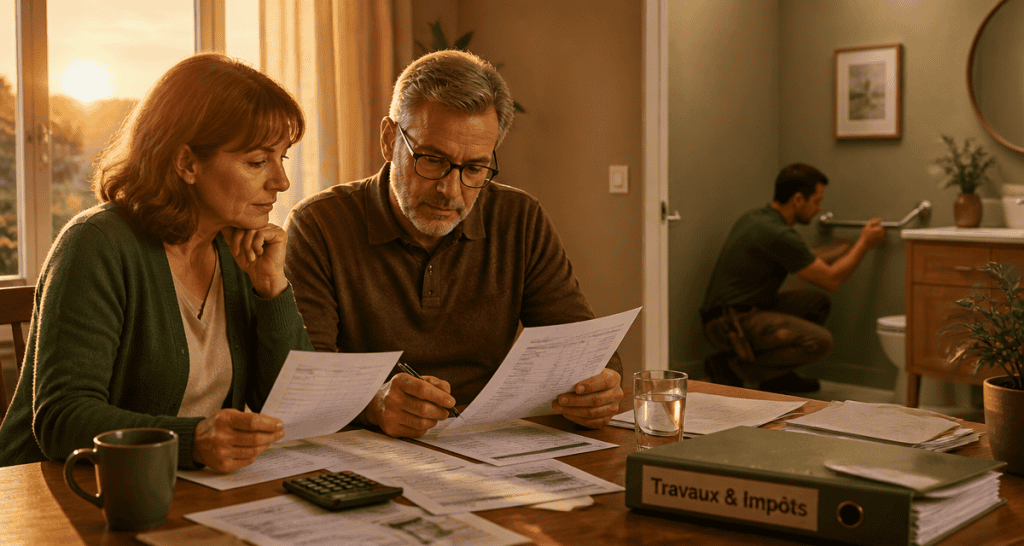 travaux maison impots couple facture artisan