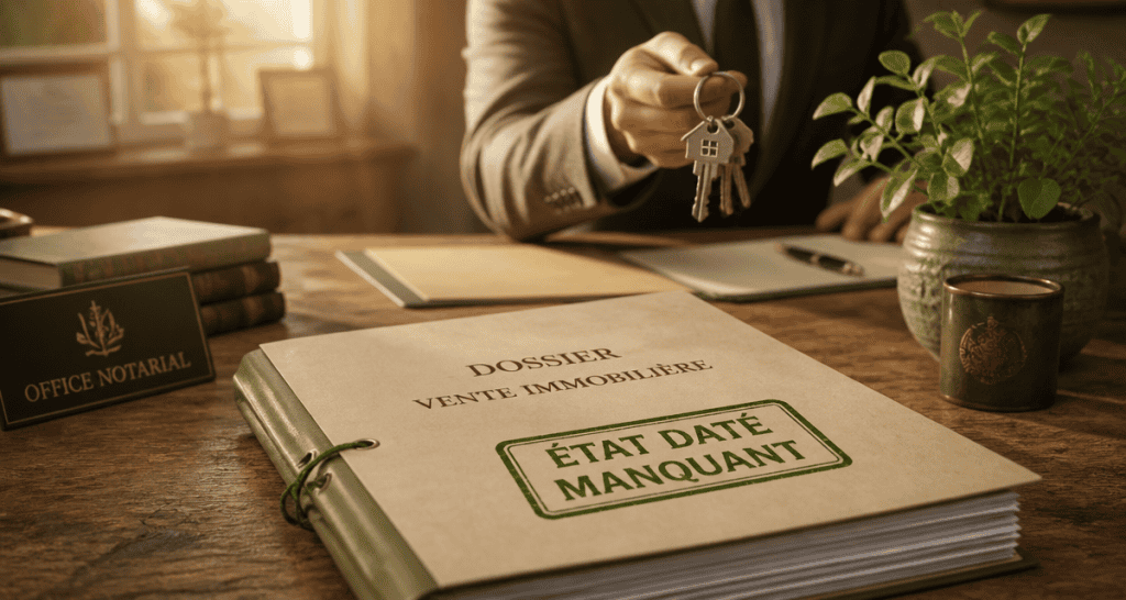 vente sans état daté dossier notaire clés