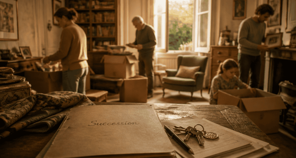 Vidage maison succession dossier et clés