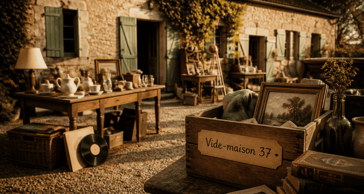 vide maison 37 en Indre-et-Loire tables objets anciens