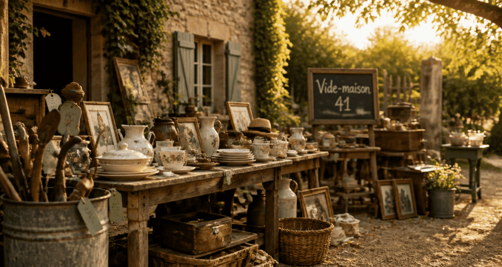 vide maison 41 dans une cour champêtre