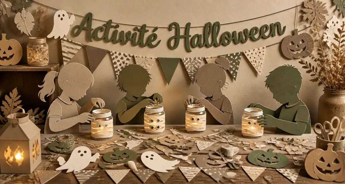 activité halloween bricolage enfants paper cut