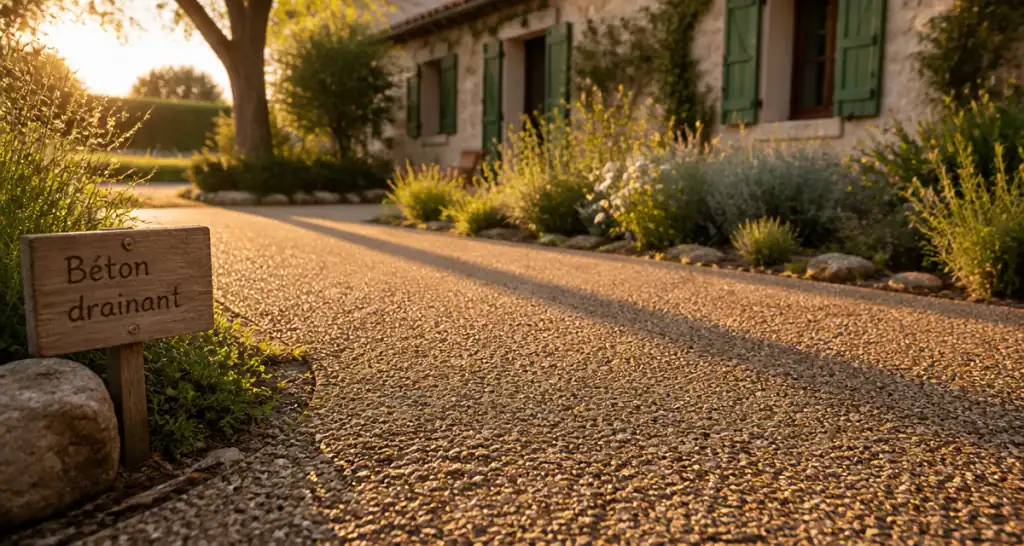 béton drainant prix m2 allée jardin campagne