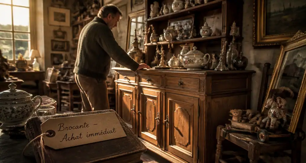 brocanteur qui achète tout dans maison à vider