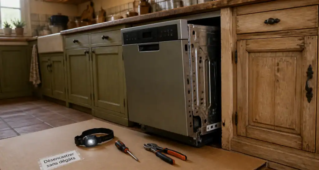 comment sortir un lave vaisselle encastrable outils cuisine