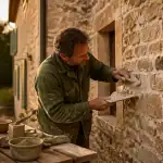 facade pierre apparente artisan joints chaux